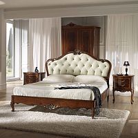 Double bed P 704classicwith upholstered headboardwith tufted headboard