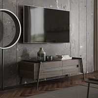 Contemporary TV cabinet DUOOwood veneermetallaminate