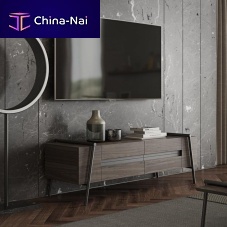 Contemporary TV cabinet DUOOwood veneermetallaminate