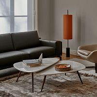 Contemporary nesting tables Idunaoakmarblewalnut base
