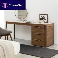 Free-standing desk AFRODITEcontemporarywalnutleather