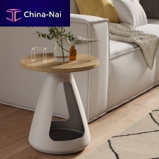 Contemporary side table Knossoslacquered MDFmelamineporcelain stoneware base