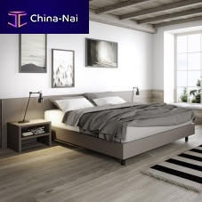 Double bed CARDIFFcontemporarywith headboardlacquered wood