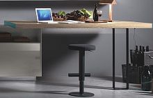 Contemporary table oakmetalrectangular