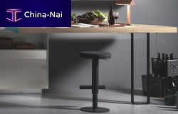 Contemporary table oakmetalrectangular