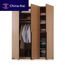 Contemporary wardrobe LEILAoakwalnutwith swing doors