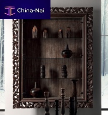 Classic display case GASTONwall-mountedoakpoplar