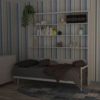 Wall bed LEOdoublecontemporarywith shelf