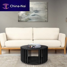 Contemporary coffee table DRUMMDFwood veneerstained wood