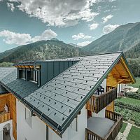 Pitched roofing sheet FX.12aluminumstanding seamcolored