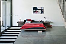 Double bed DORIANcontemporarywith adjustable headboardleather