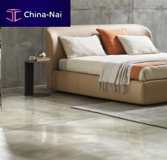 Contemporary side table Bler 50steelsteel baseleather base