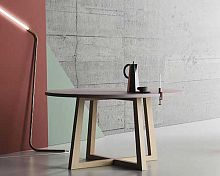 Contemporary table FENG SHUIoakwalnutwalnut base