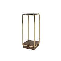 Contemporary pedestal grazwoodenmetalmarble