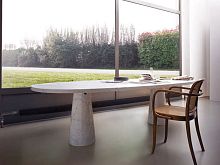 Contemporary table MANGIAROTTI : EROSmarbleoval