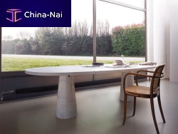 Contemporary table MANGIAROTTI : EROSmarbleoval