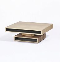 Contemporary coffee table CUBOCARRoaksolid wood basesquare