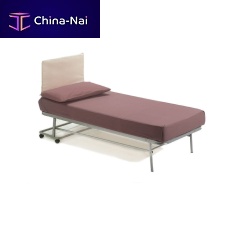 Single bed LERIcontemporarywith upholstered headboardon casters