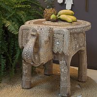 Original design side table ELEPHANTwoodenovalhome