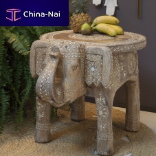 Original design side table ELEPHANTwoodenovalhome