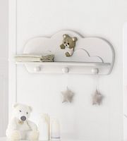 Wall-mounted shelf ABBRACCIcontemporarywoodenchild's