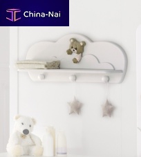 Wall-mounted shelf ABBRACCIcontemporarywoodenchild's