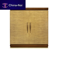 Contemporary wardrobe GENTLEMANmaplerosewoodwith swing doors