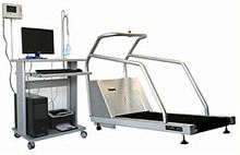 Cardiac stress test equipment with treadmill