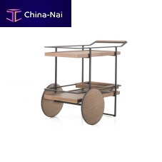 Home service trolley JAMESsolid woodsteellaminate