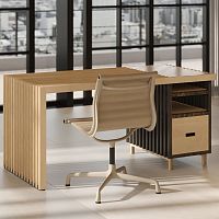 Free-standing desk ORKAScandinavian designplywoodbirch