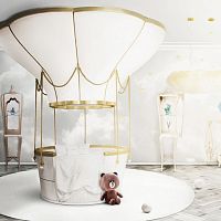 Canopy bed FANTASY AIR BALLOONsingleoriginal designupholstered