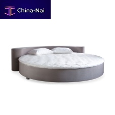 Round bed BRITNEYdoublecontemporaryupholstered
