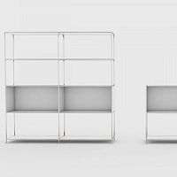 Modular shelf contemporaryoakwalnut