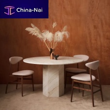 Traditional dining table EPICtravertinetravertine baseround
