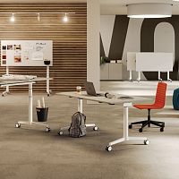 Contemporary table PONTIS HYPAwoodenmetal baserectangular