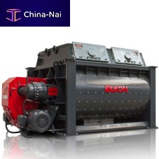 Electric concrete mixer stationaryautomatictwin-shaft