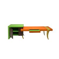 Free-standing desk Opusclassicwoodenleather