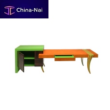 Free-standing desk Opusclassicwoodenleather