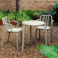 Contemporary table TUBEsteelsteel baseround