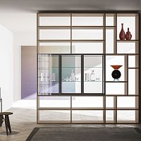 High shelf Freespace SM2222room dividercontemporarysmoked glass