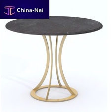 Contemporary table BOOMERANGironiron baseround