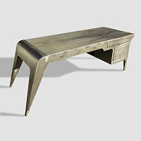 Original design desk MISS MOLLYpatinated metalgranite4-legged