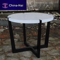 Contemporary side table ZILE 1 AND 2glassironround