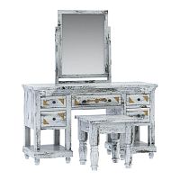 Traditional dressing table KODIAKsolid wood1-seat