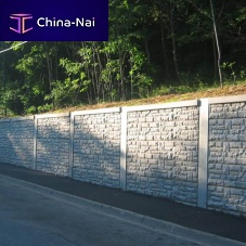 Reinforced concrete retaining wall DURISOL NARROW FOOTPRINT SYSTEMmodularprefabroad