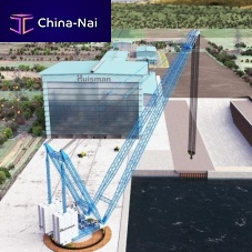 Port crane for heavy loadsmobileluffing jib