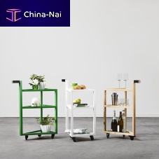 Home service trolley MOVEoakMDFpainted wood