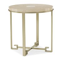 Traditional side table SHELL EYE?sea Pen Shelllacquered metal baseround