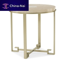 Traditional side table SHELL EYE?sea Pen Shelllacquered metal baseround