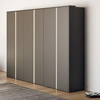 Corner wardrobe MULTI FORMA II contemporaryglossy lacquered woodglass